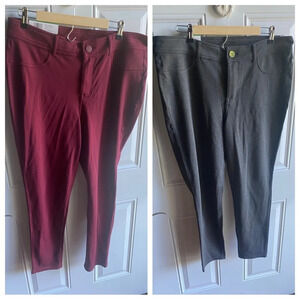 Two pairs Seven7 Ponte Pants 4 Way Stretch Skinny Leg Size 18 NWT